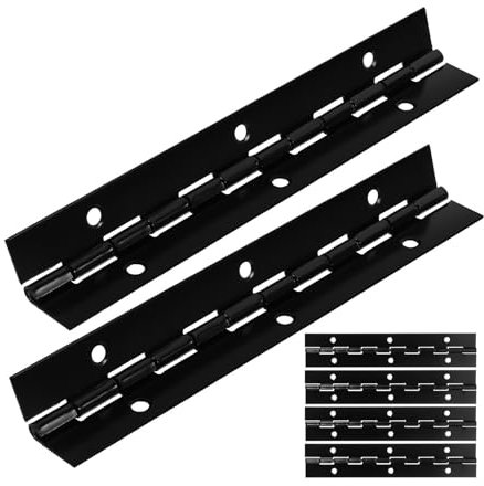 Ball Bearing Door Hinges Heavy Duty 6pcs Long Hinge Black Door Hinges Piano Hinge for Outdoor Garage Door Hinges Furniture Hinges