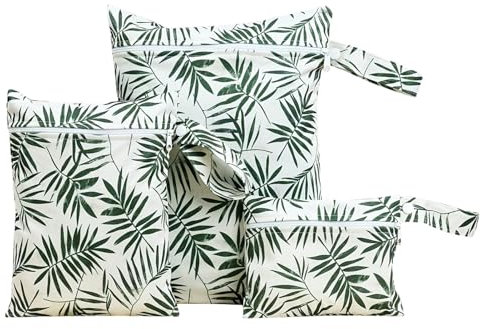 Sagni Seco Mojado para Bañador, Bolsa de Baño Mojado - Bolsillos para pañales de tela impermeable - Bolsa mojada para traje de baño, viajes, playa, piscina, baño, pañales, ar, Atributo único,