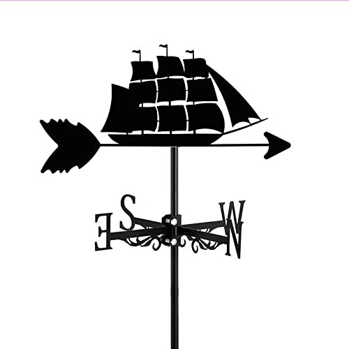 QKPFCVG Banderuola segnavento per Barche a Vela, in Acciaio Inox, con Rivestimento antiruggine, Strumenti di misurazione per Barche a Vela, banderuola segnavento retrò