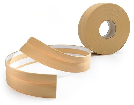 Quest Weichsockelleiste Selbstklebend 32 mm x 23 mm - PVC Sockelleiste, Abschlussleiste - Knickleiste für Innenbereich, Wand, Boden - Flexibel, Dicht, Dekorativ (Buche, 15m)
