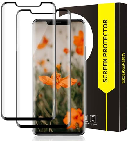 Bodyguard Schutzfolie für Panzerglas für Huawei Mate 20 Pro Displayfolie, 2 Stück 9H Härte Kratzfest Displayschutzfolie, Volle 3D Keine Blasen, HD Hohe Empfindlichkeit Huawei Mate 20 Pro Schutzglas