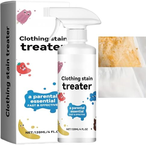 120ml Stain Remover Spray for Clothes,Spot Cleaner&Fabric Spray,Fast Acting Laundry Cleanser&Washing Detergent, Effective Sweat Stain Remover,Harmless Fresh Scent Fabric Cleaner,Harmless to Clothes