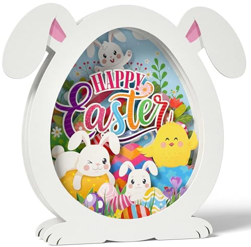 DISJOURNEY 3D Pop-Up Osterkarten - Zauberhafte Osterhase & Küken Grußkarte für Kinder & Erwachsene - Mehrschichtiges Diorama mit Ostereiern - Inkl. Umschlag - Ideale Osterdeko & Geschenk