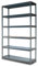 MODO24 Plastikregal Kunststoffregal Steckregal Werkstatt- Kellerregal Höhe 222 cm Jupiter-6 (130 cm, Grau)