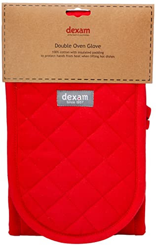 Dexam 16150341 Love Colour Double Oven Glove-Scarlet, Red, 78x 18