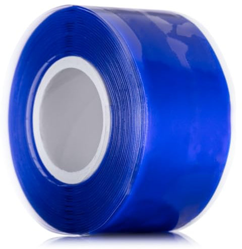 YoiYee Blue Self-Amalgamating Tape - Waterproof Self-fusing Silicone Rubber for Plumbing, Leak Stop, Pipe Sealing, Hose Repair, and Electrical Insulation - 3m x 25mm