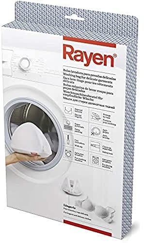 Rayen Lavadora y Secadora lavandería para Prendas dedicadas | Bolsa Protectora Reutilizable para el Lavado de Ropa | 18 x 15 x 5 cm, Blanco
