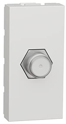 Schneider Electric NU346818 New Unica, Toma TV/Sat Tipo F, Sin Halógenos, Instalación Fácil- Polar