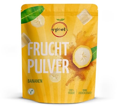 myfruits Bananenpulver, gefriergetrocknet, 200g, zu 100% aus Bananen, Fruchtpulver für Smoothie, Shakes & Joghurt