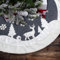 LLG Weihnachtsbaumdecke Weiß Grau,Christbaumdecke Rund, Weihnachtsbaum Dekoration,Feiertagsdekoration,Baumdecke Weihnachten, Tannenbaum Decke, Decke für Weihnachtsbaum 122cm Hirsch und Schneeflocke