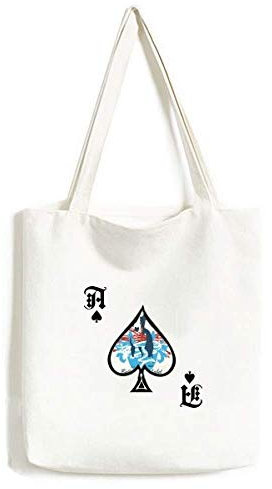 Graffiti Street Red Blue Art Illustration Muster Handtasche Craft Poker Spaten waschbare Tasche