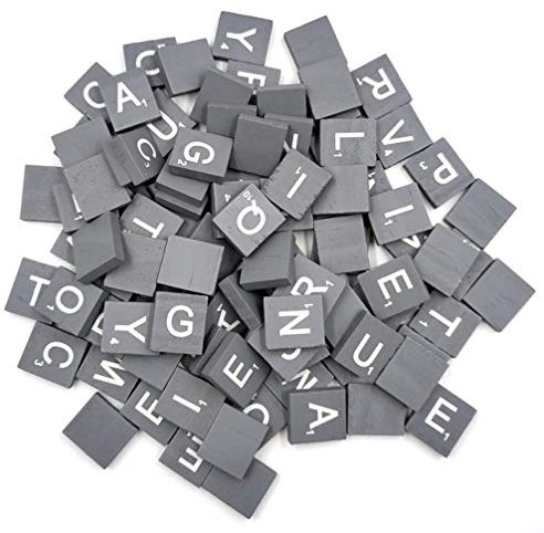 2 Packungen à 100 Stück Lern-requisiten Für Weihnachtsdeko Holz Buchstaben Keramikfliesen Für Das Kunsthandwerk Holzspäne A-z-großbuchstaben Baby Einstellen Hölzern Weihnachten