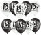 Set 10 Luftballons 18 Ballon 18. Geburtstag Made in EU starke Ballons 18. Geburtstag Schwarz Weiß Ballon 18th Birthday