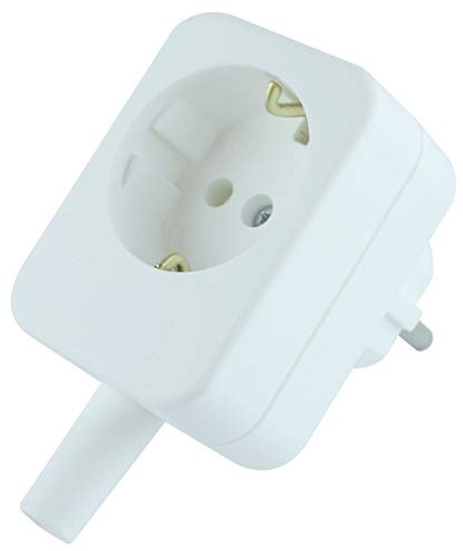Xenterio Schutzkontakt-Zwischenstecker mit Kabelabzweig für zusätzlichen Verbraucher, 16A/230V~, Farbe weiß