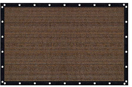 VICLLAX Sonnenschutz, Stoff, Sichtschutz mit Ösen für Terrasse, Garten, Pergola, Überdachung, 2,3 x 3,6 m, Mokka