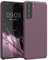 kwmobile Hülle kompatibel mit Samsung Galaxy S21 Hülle - Silikon Handy Case - Handyhülle weiche Oberfläche - kabelloses Laden - Grape