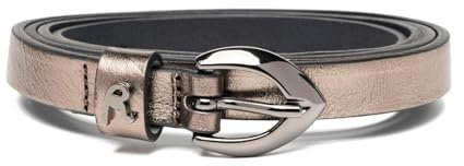 Replay Leather Belt W90 Lux Gun Metal