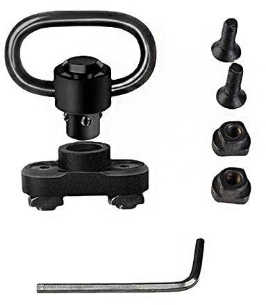 CENPEK QD Sling Swivel Mount 1,25 Zoll Quick Detachable Kit mit Quick Detach Push Button, Sling Mount Adapter und 360° Rotation Sling Swivel Base, für Rail Handguard