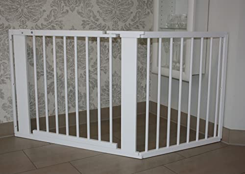 Schutzgitter Absperrgitter Türgitter Treppenschutzgitter V 117 bis 363 cm Weiss (155cm)