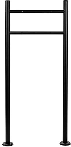 STILISTA Universal Briefkastenständer 120 cm, Modellwahl, Zwei Beine, Schwarz