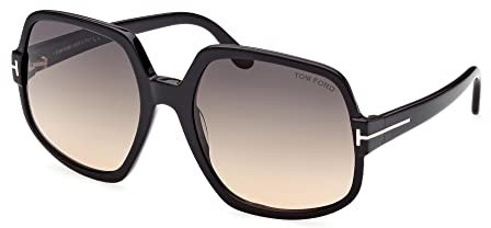 Tom Ford Sonnenbrillen DELPHINE-02 FT 0992 Shiny Black/Dark Grey Shaded 60/20/135 Damen