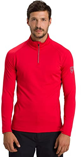 Rossignol Herren Classique 1/2 Zip Fleece, Sport, Rot, M