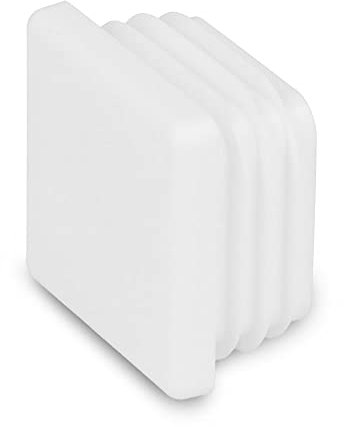 GleitGut 4 x Bouchons de Tube 40 x 40 mm Embout Tube carré Bouchon Plastique Blanc