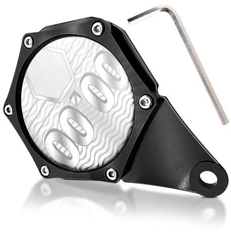 Newsmy Motorcycle Tax Disc Holder, Waterproof Metal Alloy Motorbike Permit Holder for Scooter with Allen Key(Black)