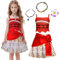 JMOCD Mädchen Moana Kostüm,Prinzessin Kleid Abenteuer Outfit Vaiana Cosplay Kleidung Halloween Karneval Party (120)