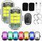 Umikk Auto Fernbedienung Blitzlicht, Drahtloses LED-Blitzlicht mit hoher Helligkeit, 7-farbiges LED-Flugzeug-Blitzlicht USB-Aufladung, Flugzeug-Blitzlichter, Drohnen-Antikollisionslichter (2 Stück)