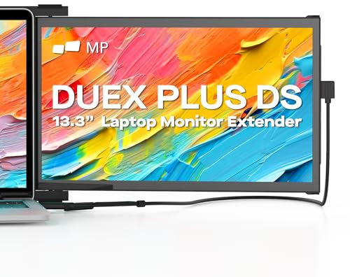 Portable Monitor for Laptops, New Mobile Pixels Duex Plus DS 13.3 FHD 1080P Laptop Screen Extender, USB C/HDMI Plug and Play Laptop Extended Monitor, Compatible with Windows/macOS/Android/Switch