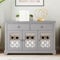 GFW Honiton 3 Door 2 Drawer Sideboard Grey