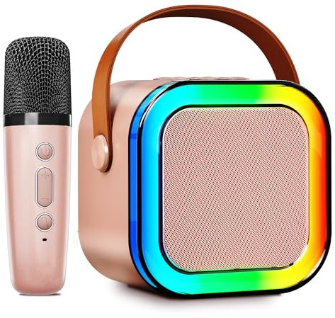 Microfono per macchina karaoke 2024 per bambini adulti: Wowstar karaoke microfono per bambini - Mini macchina per karaoke - Set per karaoke Box altoparlante Bluetooth - regali di compleanno per
