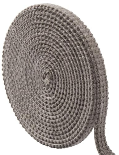 GORGECRAFT 3mX10mmX3mm Ruban D'Étanchéité Plat Auto-Adhésif pour Poêle Cheminée Fenêtre Verre de Remplacement Ruban D'Étanchéité Haute Température en Fibre de Verre Ruban D'Étanchéité Plat pour Four
