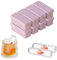 YARRAMATE Paquete de 2 cubiteras para hielo Silicona con Tapa para Congelador, Moldes Apilables hielera para Whisky Cócteles Moldes Rectangulares Silicona para Sopa Hornear reutilizables (morado)