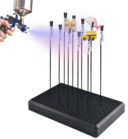 Kit de base de support de peinture pour maquette – Base de support de peinture multifonction et pince crocodile, pinces crocodiles pour aérographe, mémo photo, assemblage de pièces de modèle