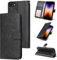 E-Lush Coque pour iPhone 8/7/SE 2022/20 Cuir PU, Portefeuille Etui pour iPhone 6S Coque Magnétique Flip Case avec Fonction Support Fente Carte Housse pour iPhone 6 4.7” 360 Degrés Protection, Noir