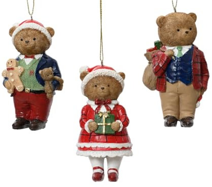 Addobbo Di Natale Orsetto Festivo 11cm Prodotto Assortito - Varzi il Natale dal 1956