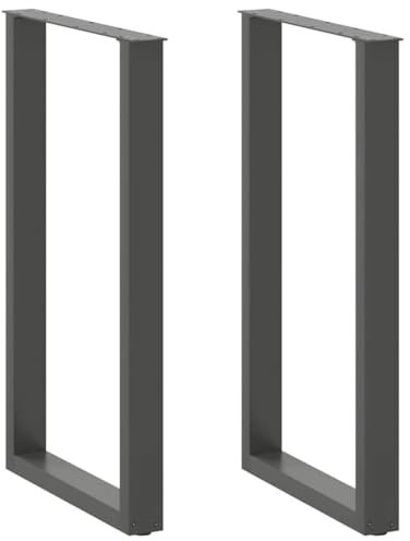 vidaXL Bartischbeine U-Form 2 STK. Anthrazit 60x(100-101) cm Stahl