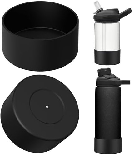 Linkidea Lot de 2 protège-Bouteilles compatibles avec CamelBak Eddy+ 590 ml/750 ML, Chute Mag 590 ml/750 ML, Capuchon de Transport et Protection antidérapante en Silicone pour (Noir)
