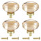MiOYOOW Boutons de Tiroir en Cristal, 4 Pcs Boutons de Porte en Forme de Fleur/Ovale, Décoration Poignées Vintage pour Armoire, Placard, Armoire, Commode