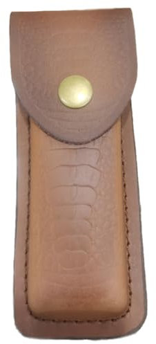 Tsffae Leather Knife Cover Knife Sheath Belt Loop Knife Sheaths Pu Leather Safety Knife Pouch Holder for Outdoors Camping Fishing