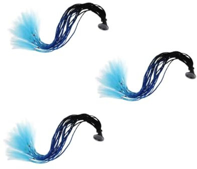 MILISTEN 3St Helm Pferdes chwanz Wassertropfen-Kopfschmuck künstliches Halsband Stütze motorradhelm Accessoires Motorradfahren Zubehör Pferdeschwanz-Clip-Verlängerung abnehmbare Saugnäpfe