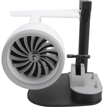 WOHPNLE Desktop Turbo Fan, USB Powered Plane Engine Fan with Red Tail Light Humidifying Air Circulator for Personal Desks, Bedrooms, or Dorm Rooms