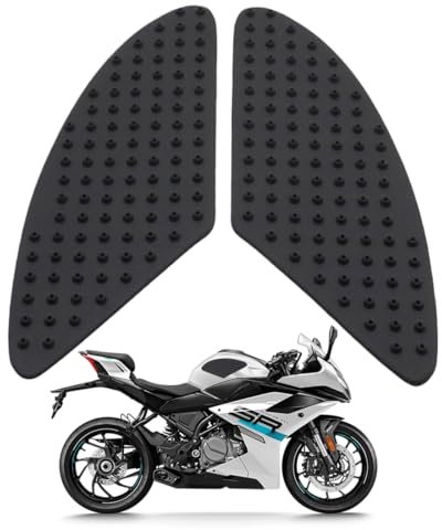 2 pezzi motorcycle tank adhesive in non-slip rubber, Adesivo di protezione in gomma per serbatoio moto, Protezione universale per ginocchiere laterali per moto, Adesivo antiscivolo 3D per moto