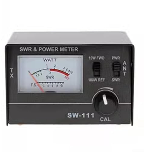 SW-111 Compteur de puissance/VSWR 100 W pour antenne radio CB pour mesurer le rapport d'ondes stationnaires d'une antenne linéaire