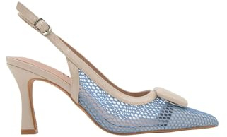Azarey Zapato Destalonado Beige con Rejilla Y TACÓN - (Talla 39)