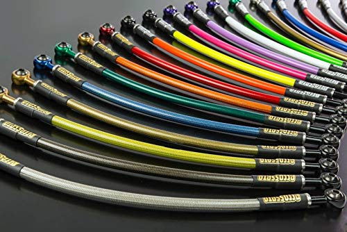 Accossato AGF9670 Tubo in Treccia Aeronautica, Layout F, 3 Pezzi per Yamaha MT-01 (2005-2012), Viola/Oro