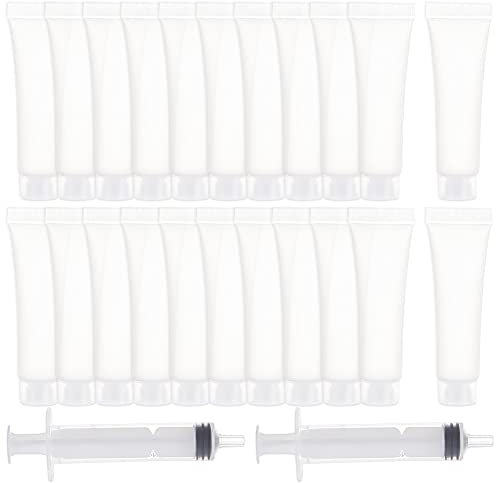 BENECREAT 30 STÜCKE 15 ml Transparent Leere Nachfüllbare Kunststoff Weiche Verpackung Tubes Flasche Mini Kosmetische Behälter Für DIY Lipgloss, Körperlotion Kosmetik Probe Shampoo Shower Gel Cleanser