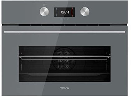 Teka HLC 8400 - Horno Compacto de 45 cm, Urban Colors Edition, Multifunción SurroundTemp, 9 Funciones de Cocinado, Sistema HydroClean PRO, Color Cristal Stone Grey